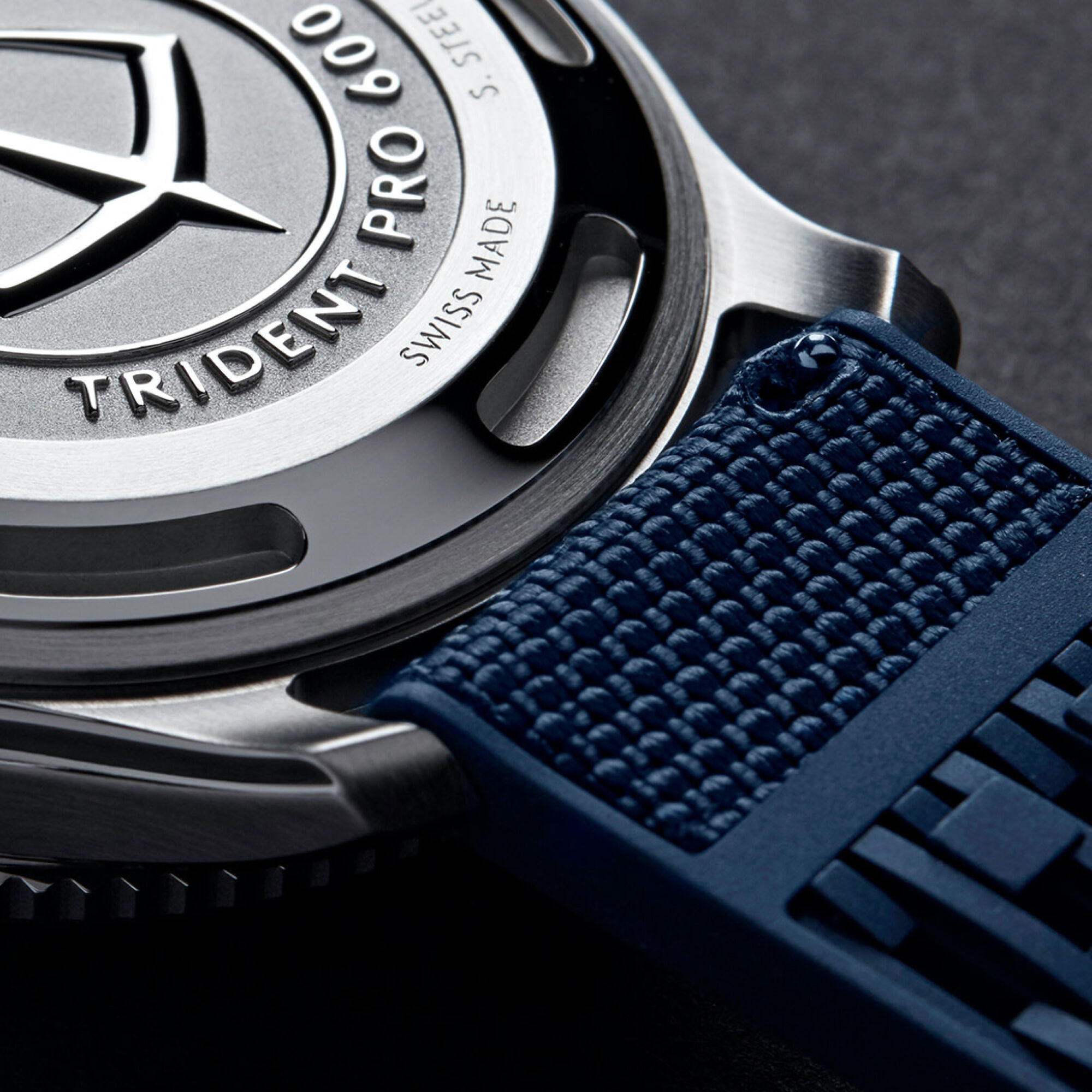 Hybrid Rubber  22mm|Blue hybrid rubber|Steel dress clasp
