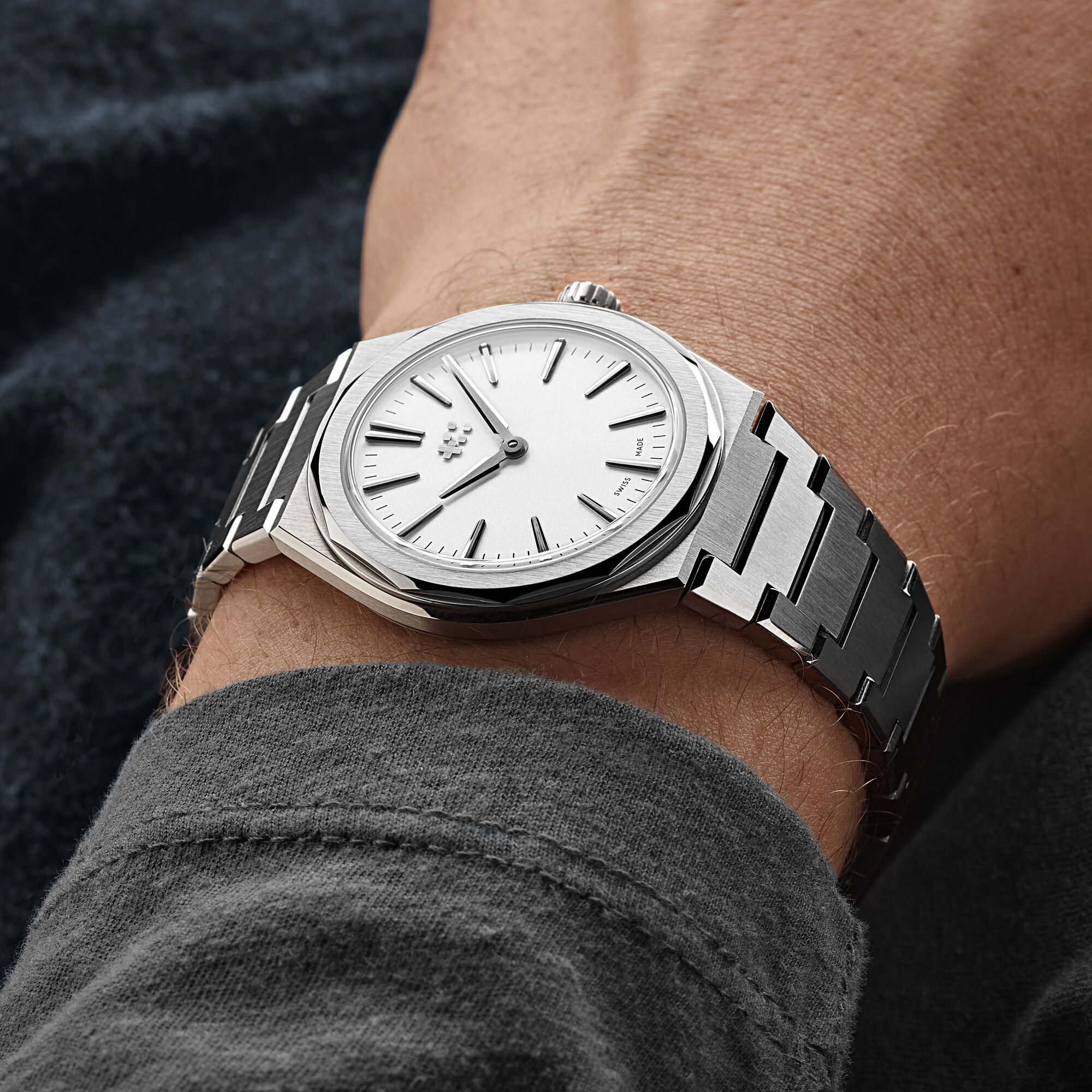 The Twelve 660  WHT|Steel Bracelet