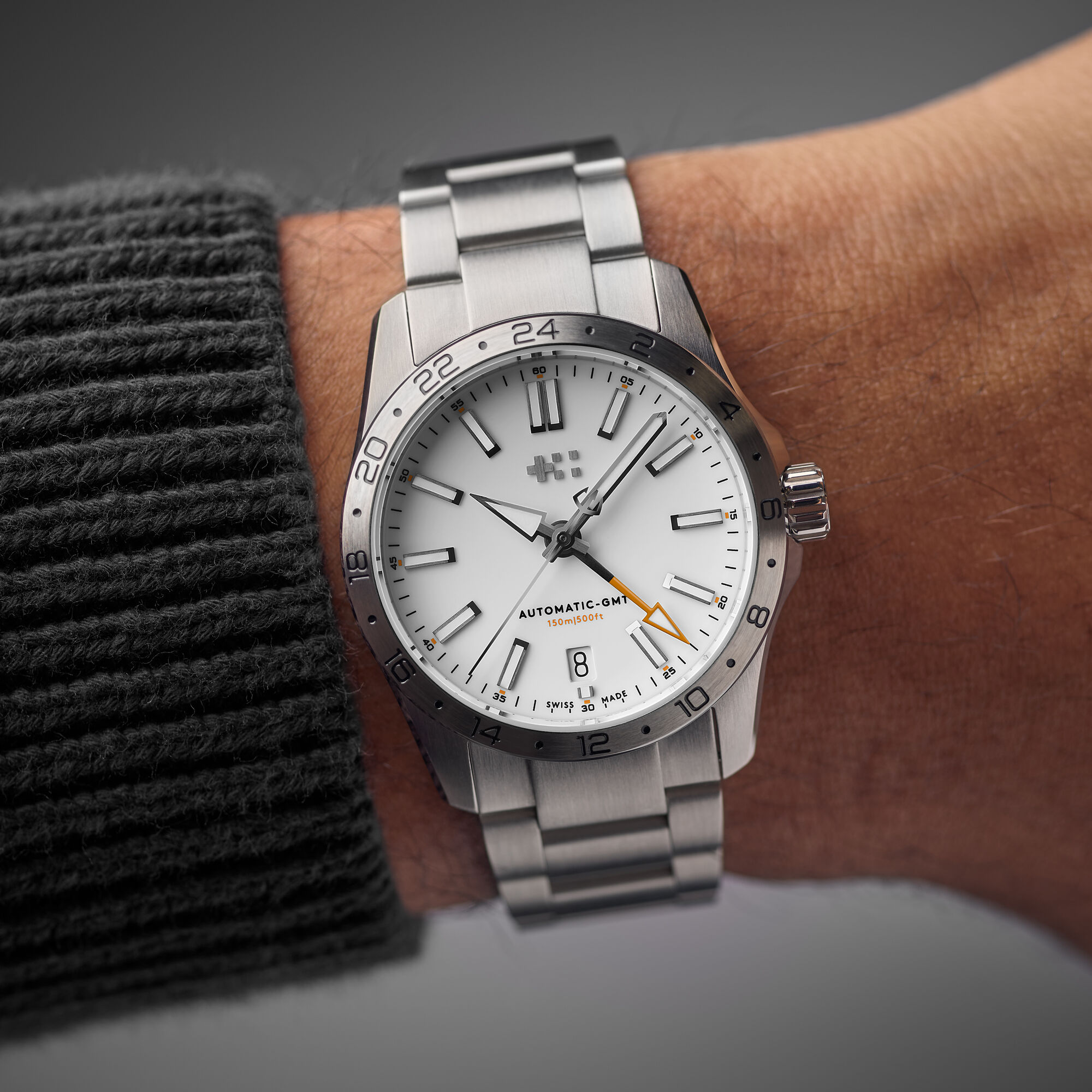 C63 Sealander GMT 36  36mm|White/Silver|Bader Bracelet