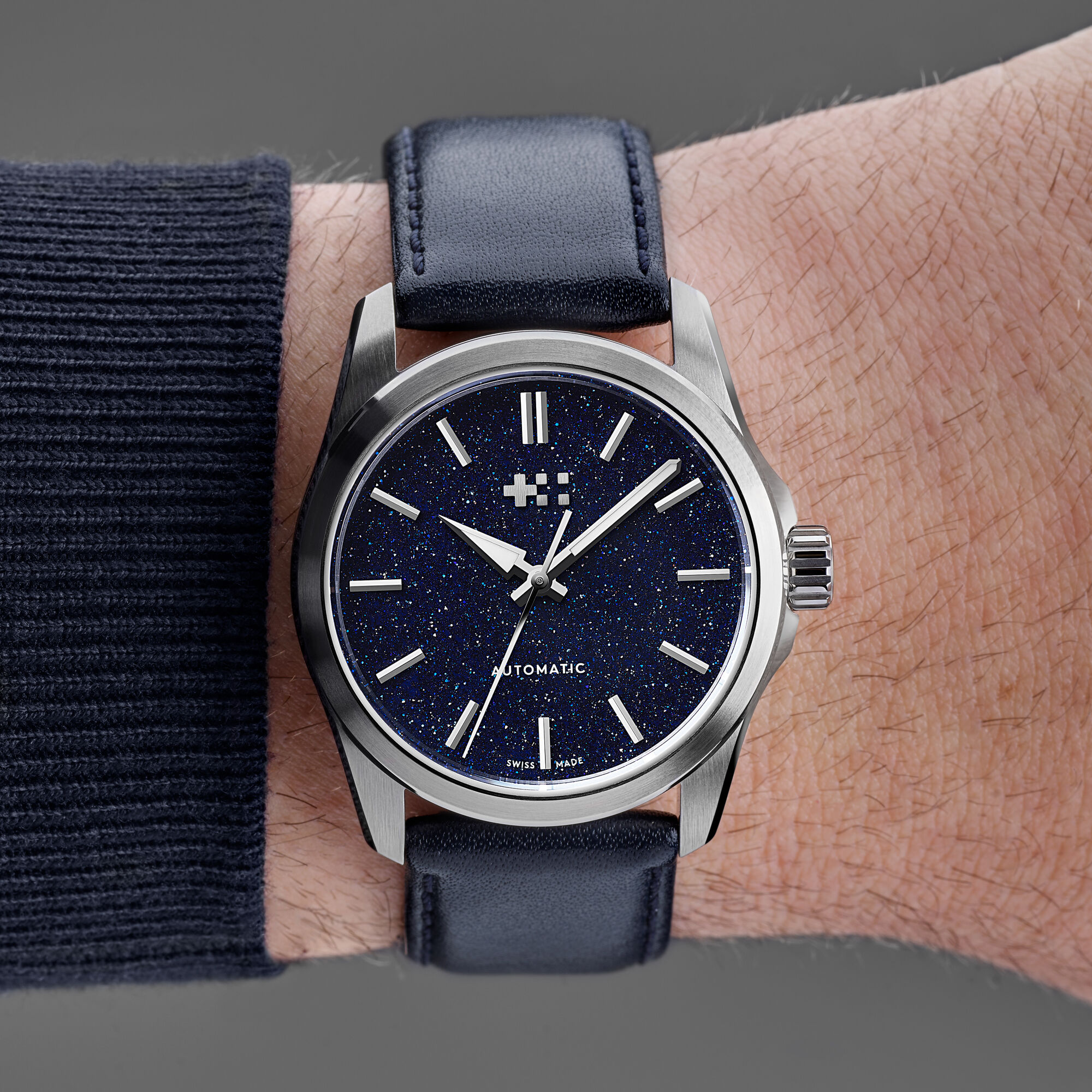 C63 Celest   Dark Blue Fine Italian Leather
