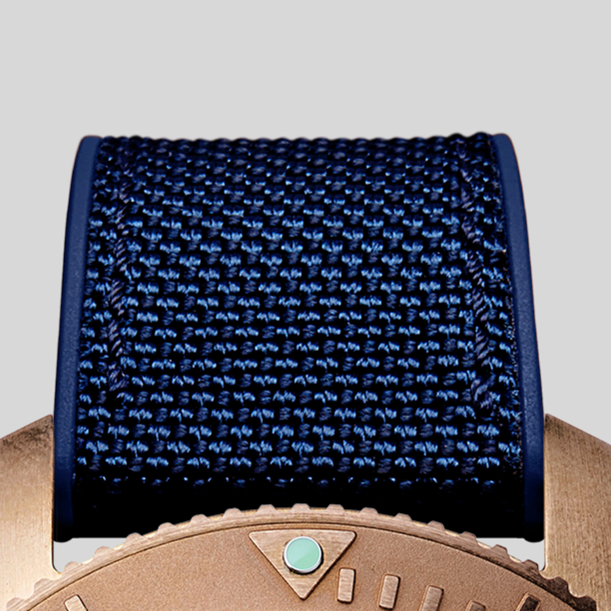 Hybrid Rubber  22mm|Blue hybrid rubber|Bronze dress clasp
