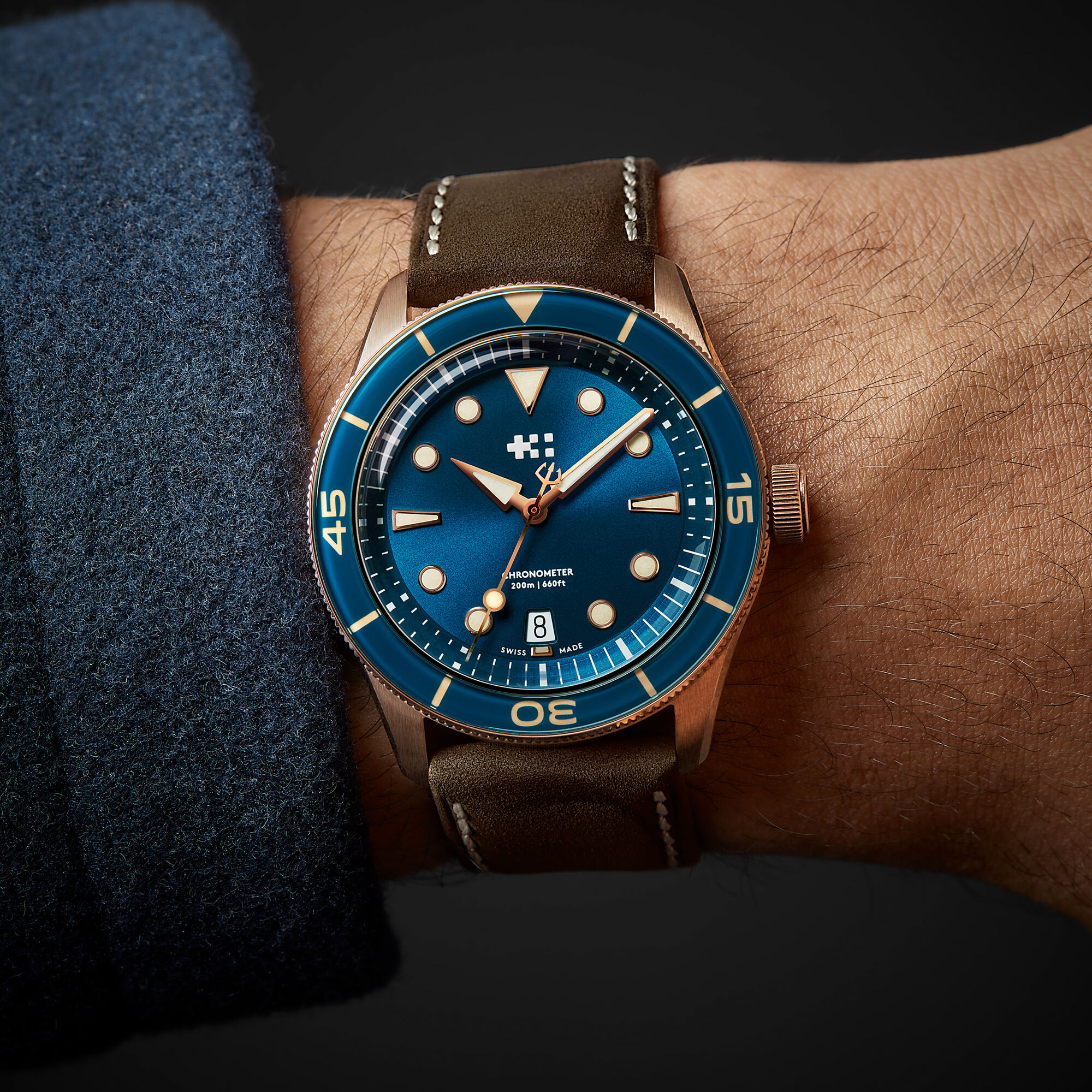 C65 Aquitaine Bronze COSC  Brown Vintage Oak Leather