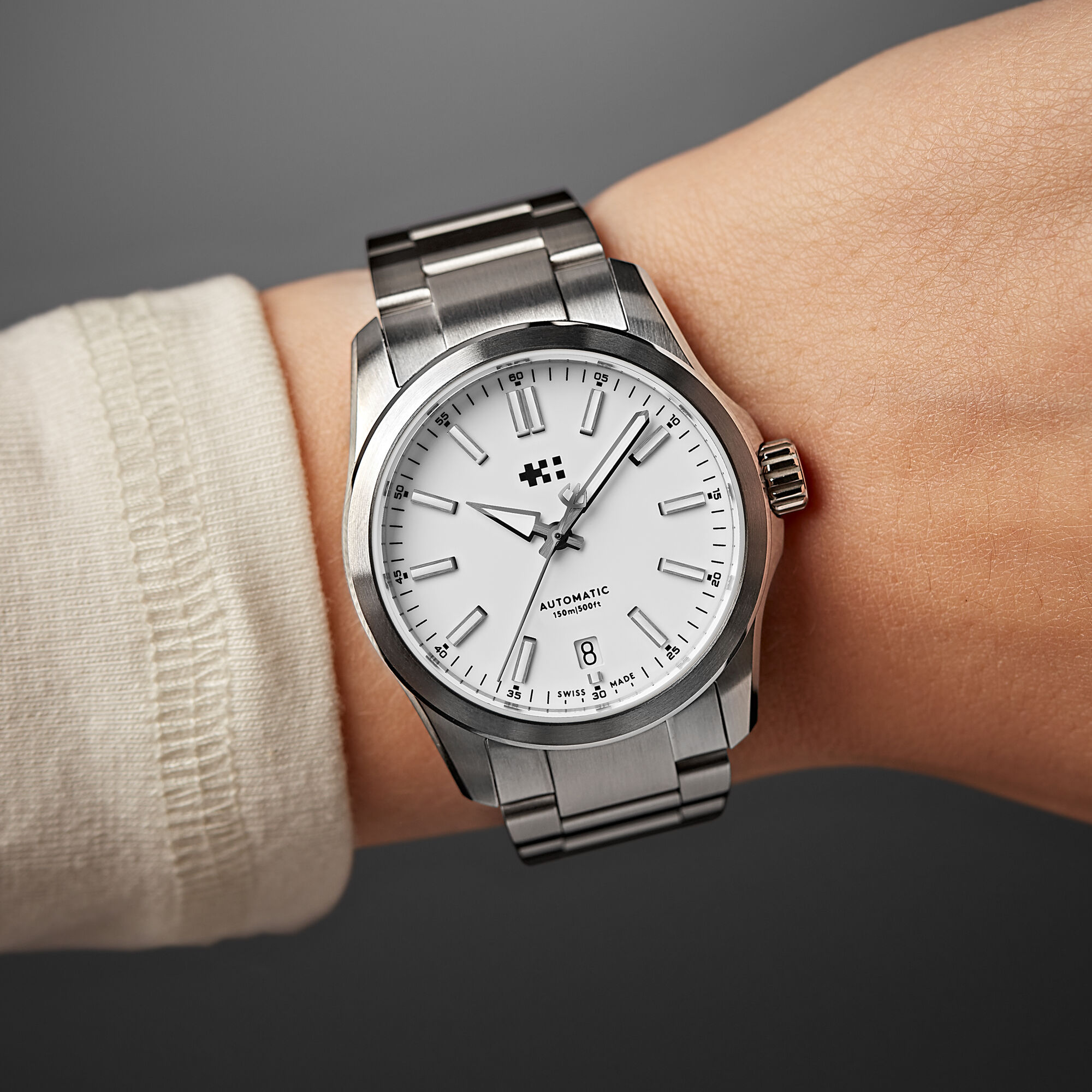 C63 Sealander Automatic  White/Silver|Bader Bracelet