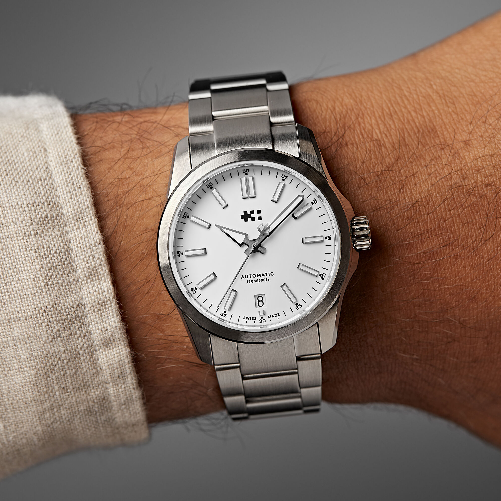 C63 Sealander Automatic  White/Silver|Bader Bracelet