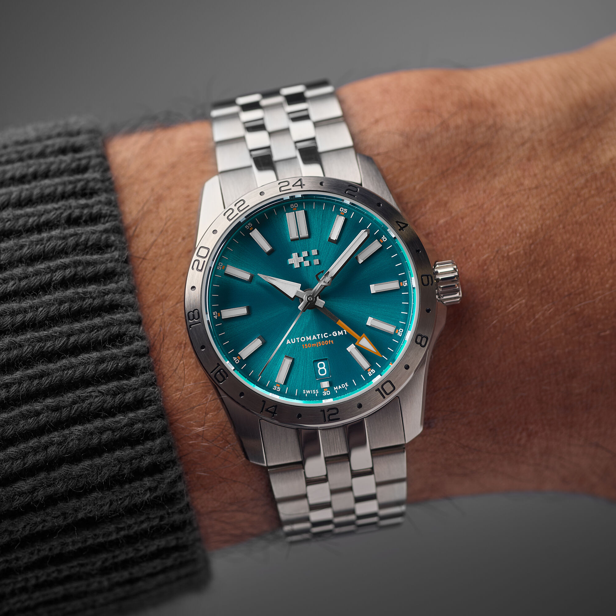 C63 Sealander GMT 36  36mm|Dragonfly Blue/Silver|Consort Bracelet