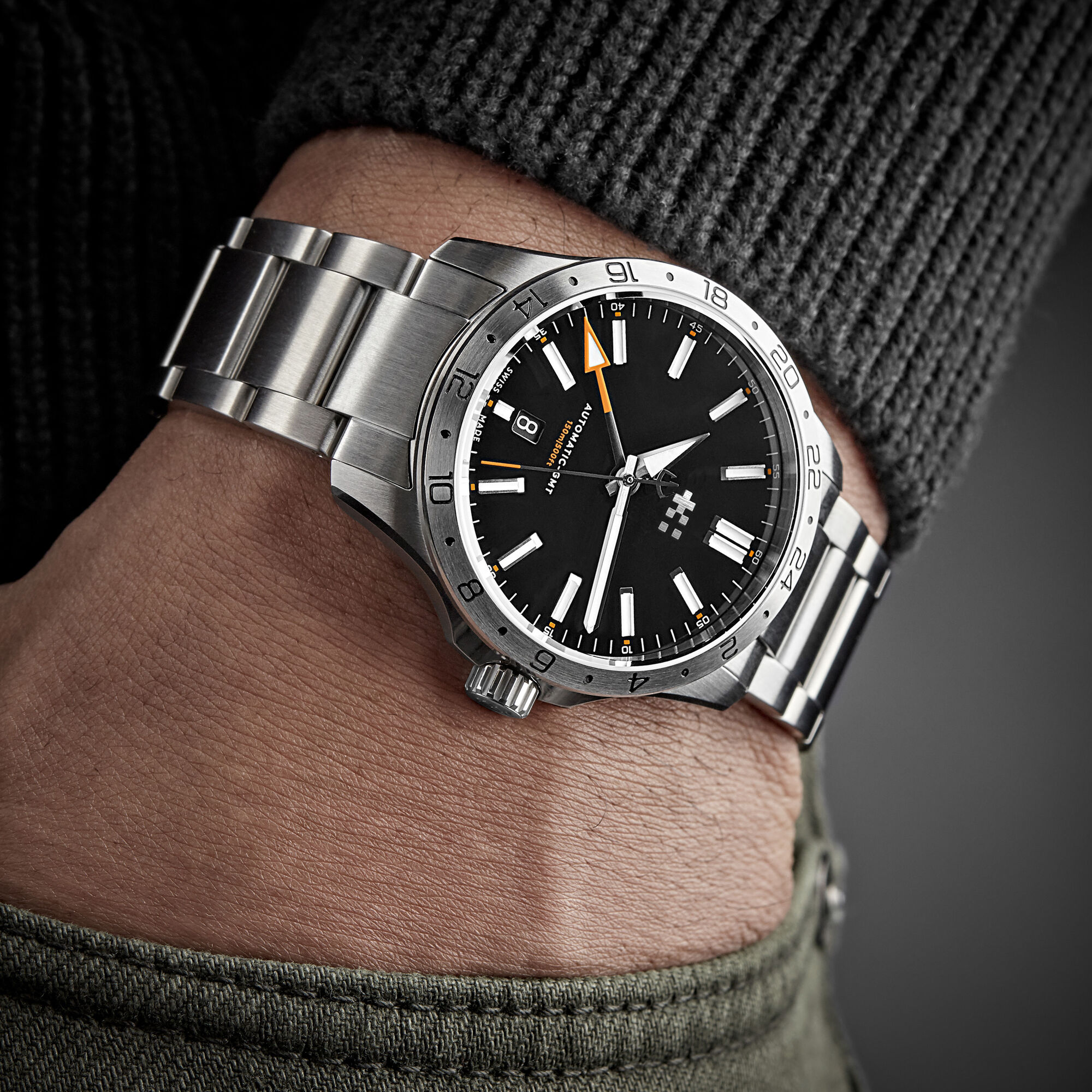 C63 Sealander GMT  39mm|Black/Silver|Bader Bracelet