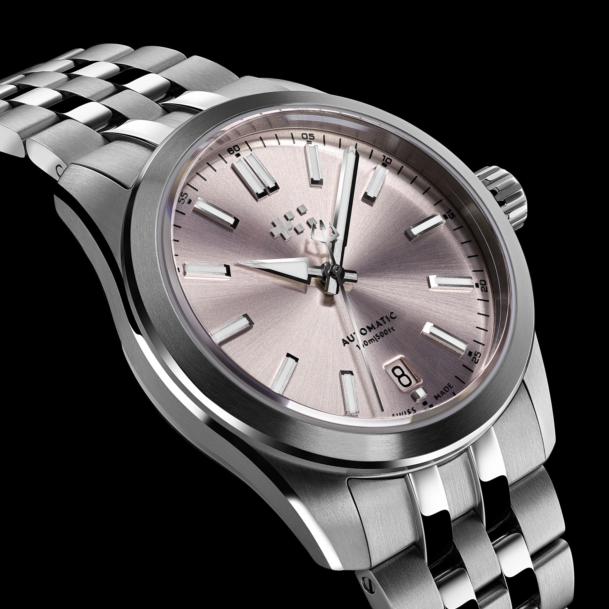 C63 Sealander Automatic Glasswing Pink/Silver|Consort Bracelet