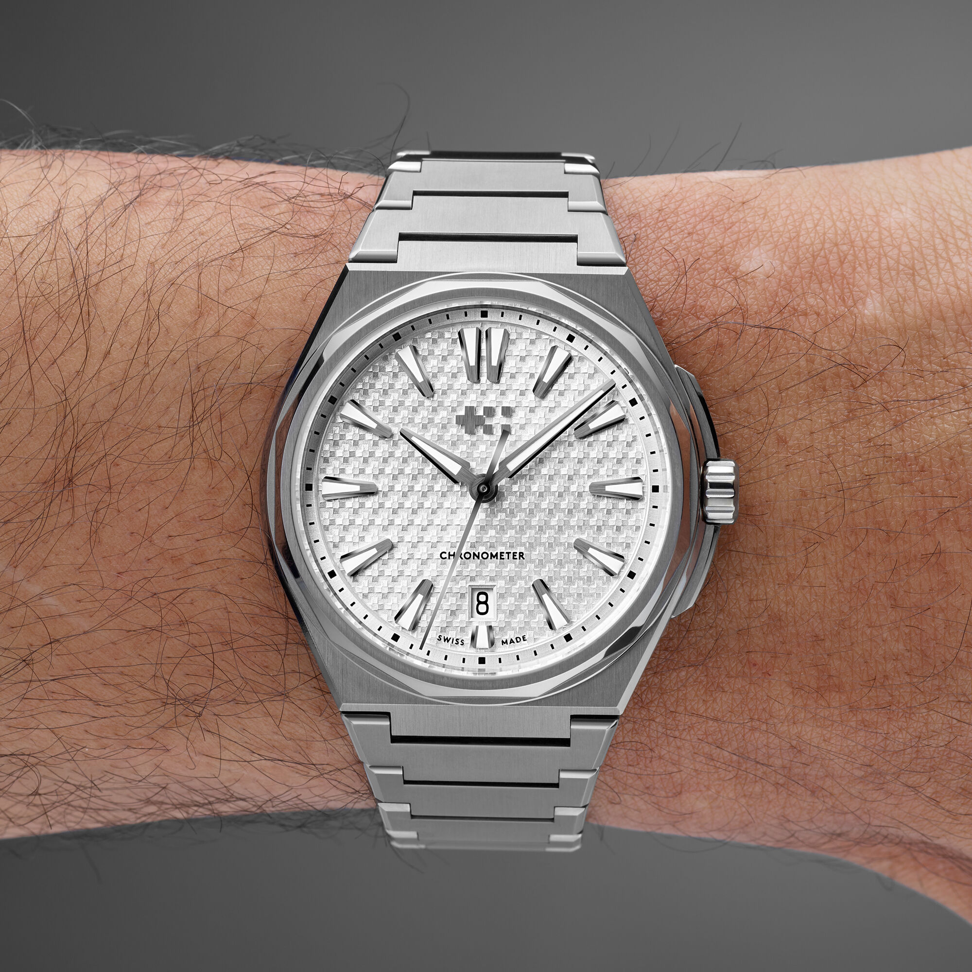 The Twelve 40 (Ti)  Arctic White|Titanium Bracelet