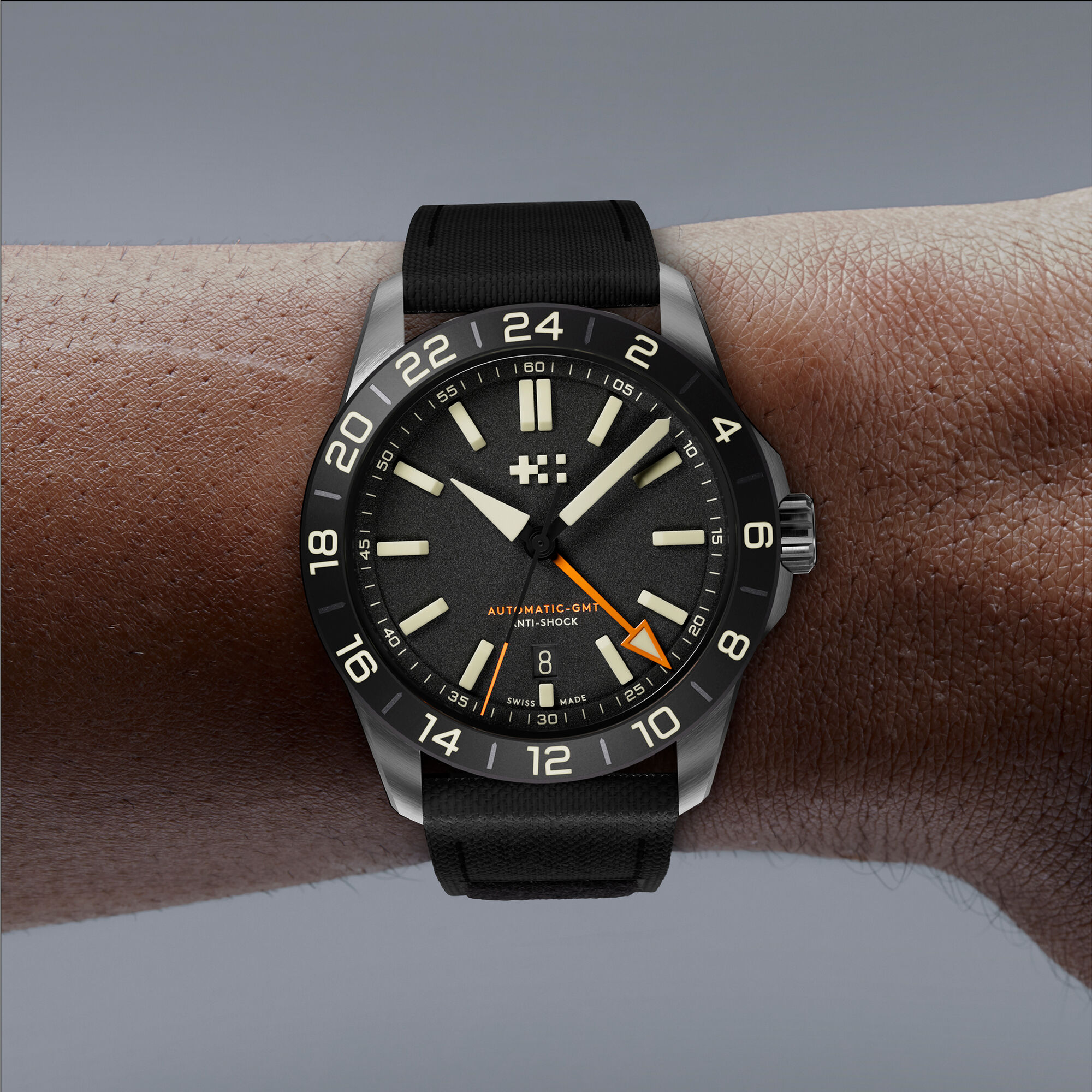 C63 Sealander Extreme GMT Black|Black V-Strap - wrist 15.5-18cm
