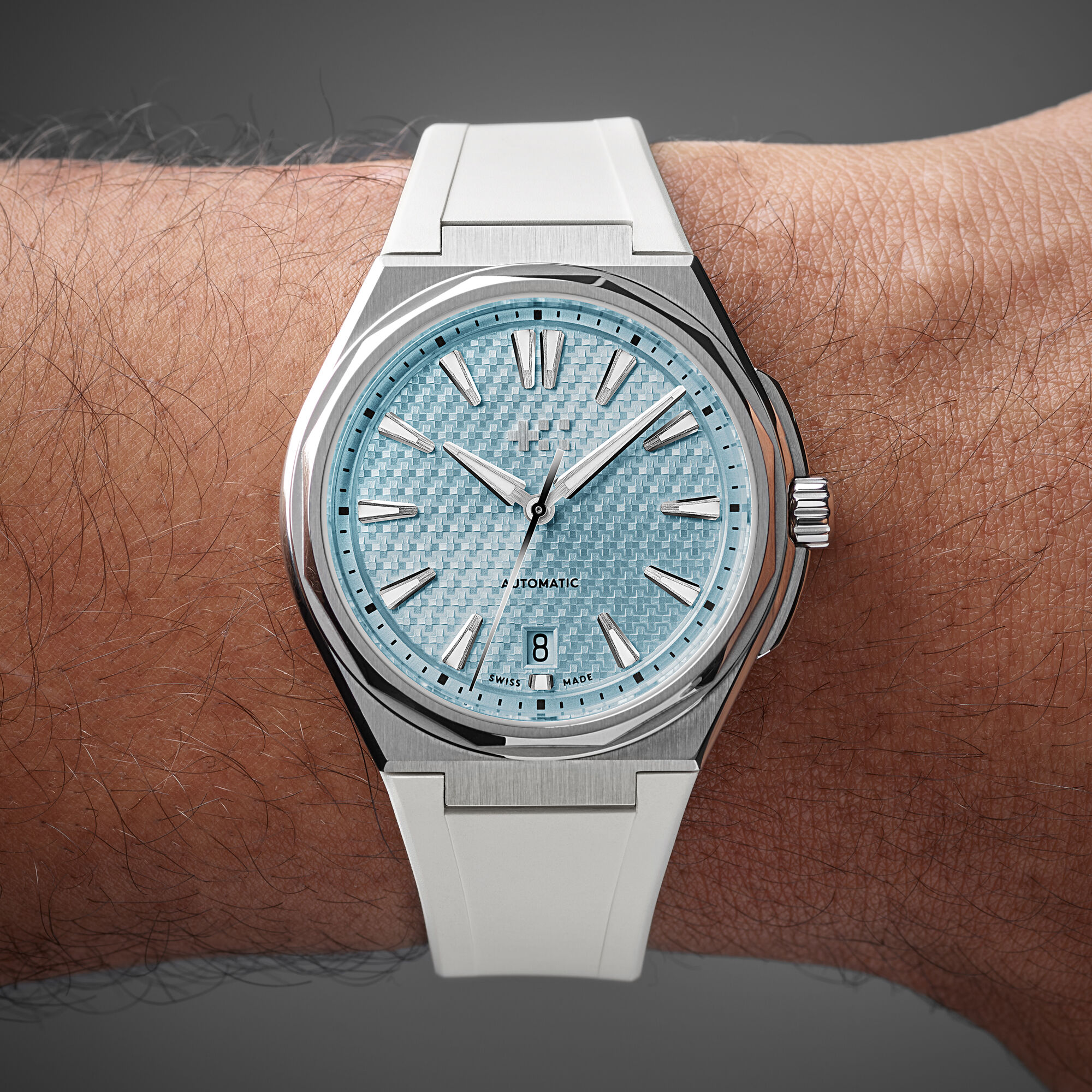 The Twelve 38mm|Glacier Blue|White The Twelve Rubber