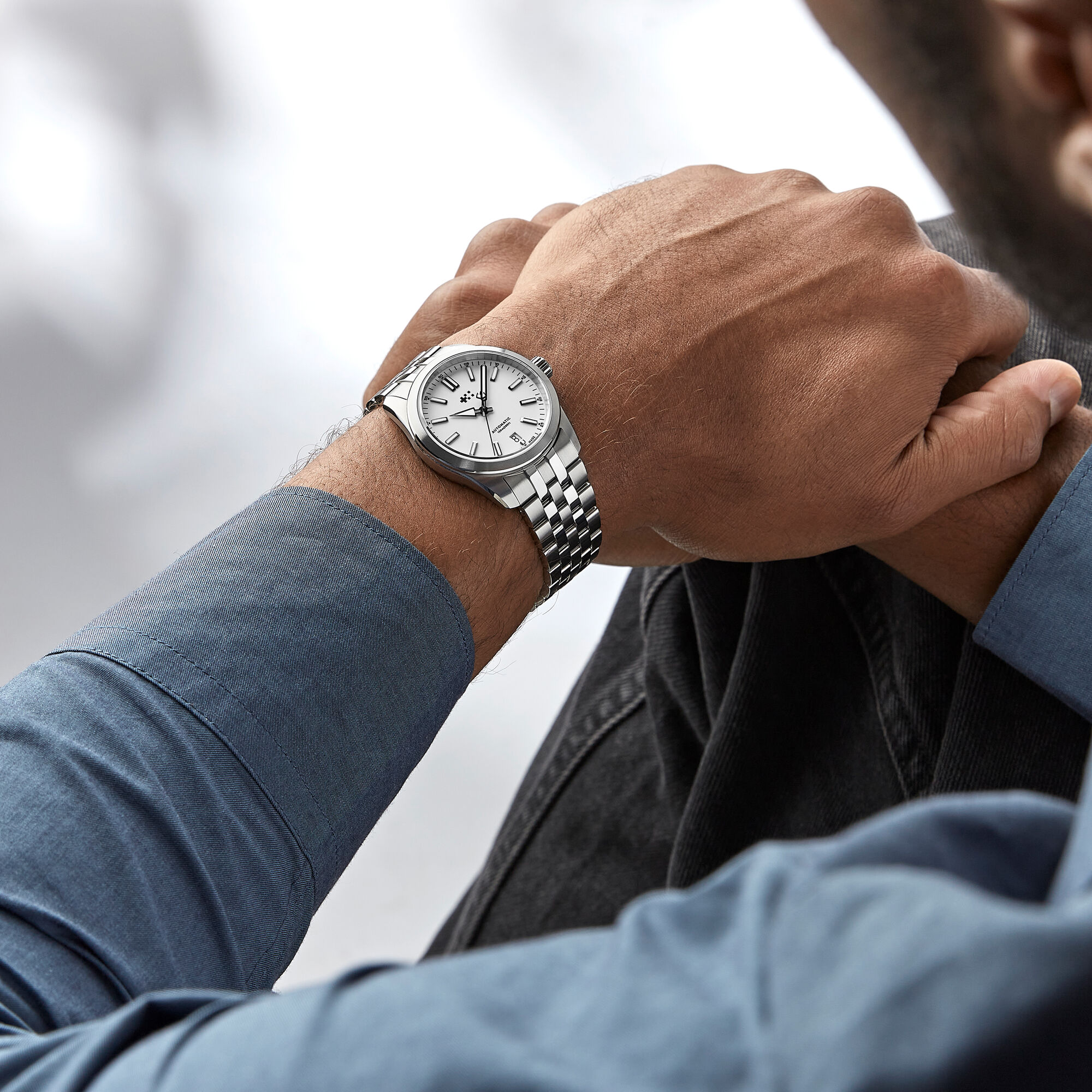 C63 Sealander Automatic White/Silver|Consort Bracelet