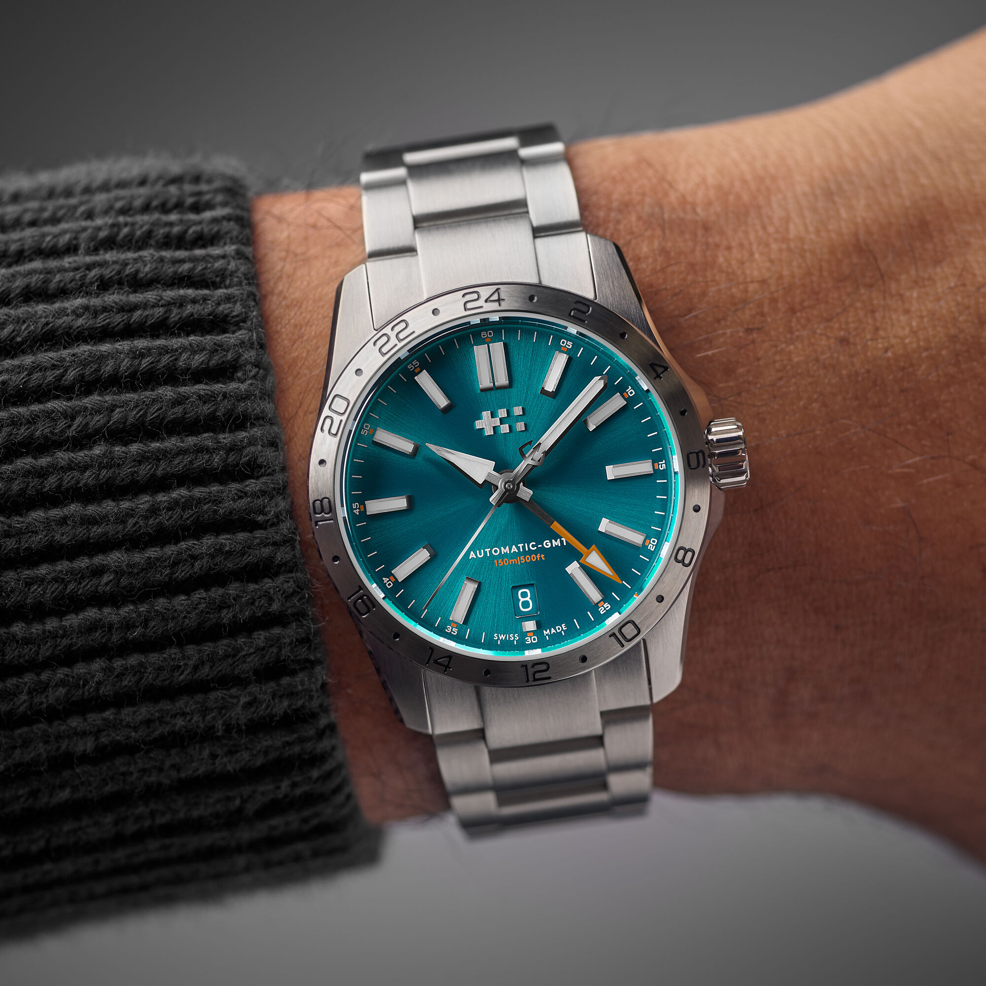 C63 Sealander GMT 36  36mm|Dragonfly Blue/Silver|Bader Bracelet