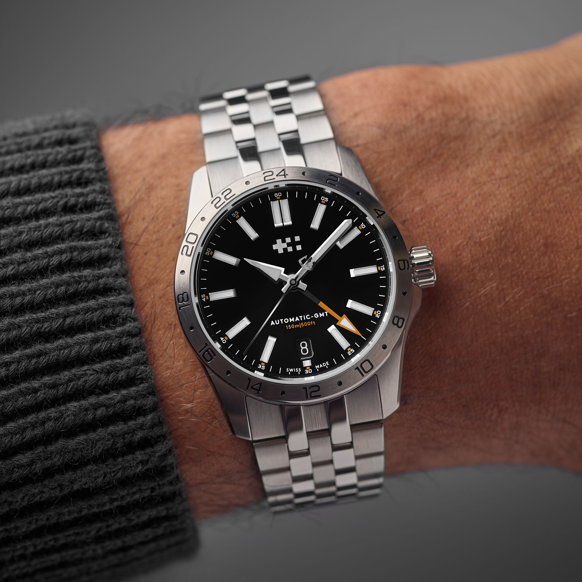 C63 Sealander GMT 36  36mm|Black/Silver|Consort Bracelet