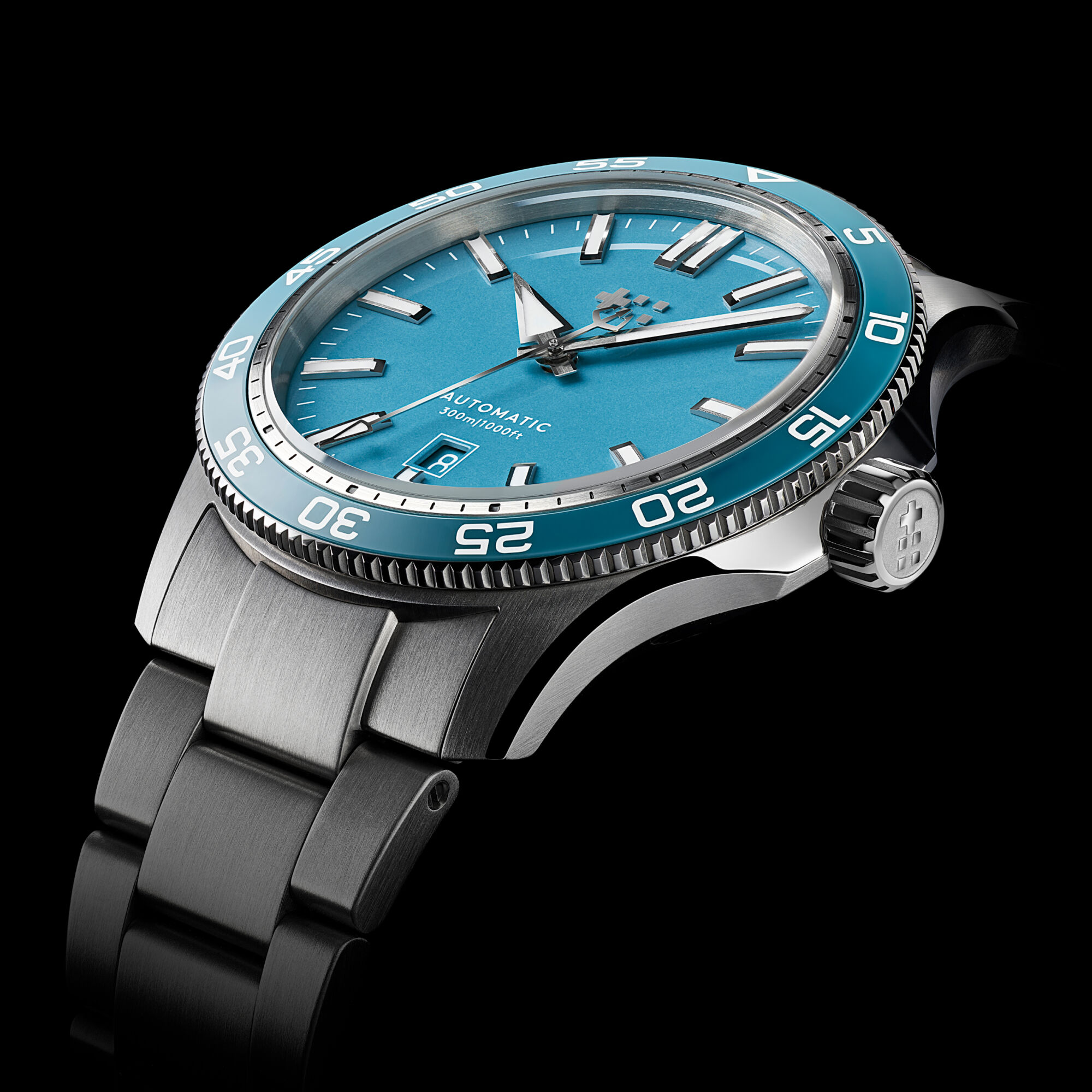 C60 Trident Pro 300  42mm|Pool Blue|Light Blue Aquaflex Rubber
