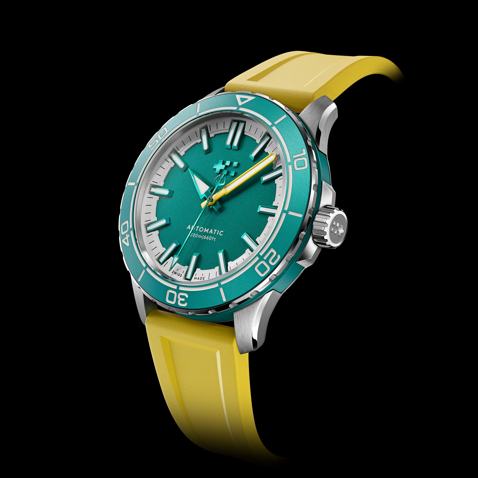 C60 Trident Reef 44mm|Chalice Green|Yellow Aquaflex Rubber 3 C60 Trident Reef 44mm|Chalice Green|Yellow Aquaflex Rubber
