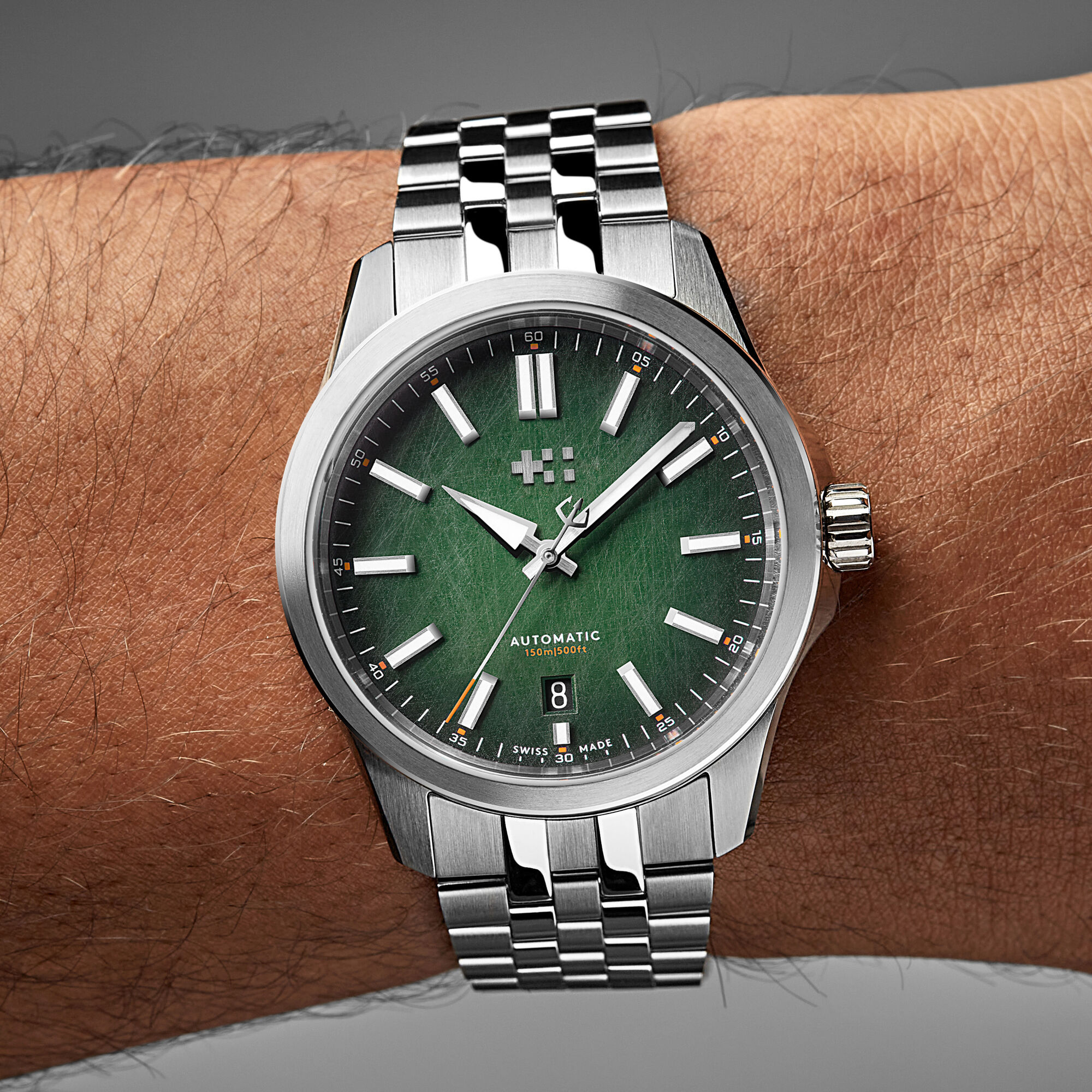 C63 Sealander Automatic  Hunter Green/Silver|Consort Bracelet