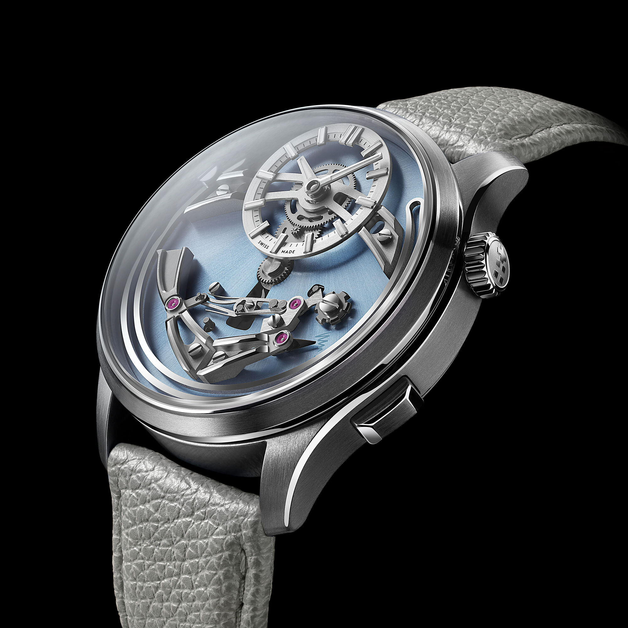 C1 Bel Canto Cielo|Grey Fine Italian Leather