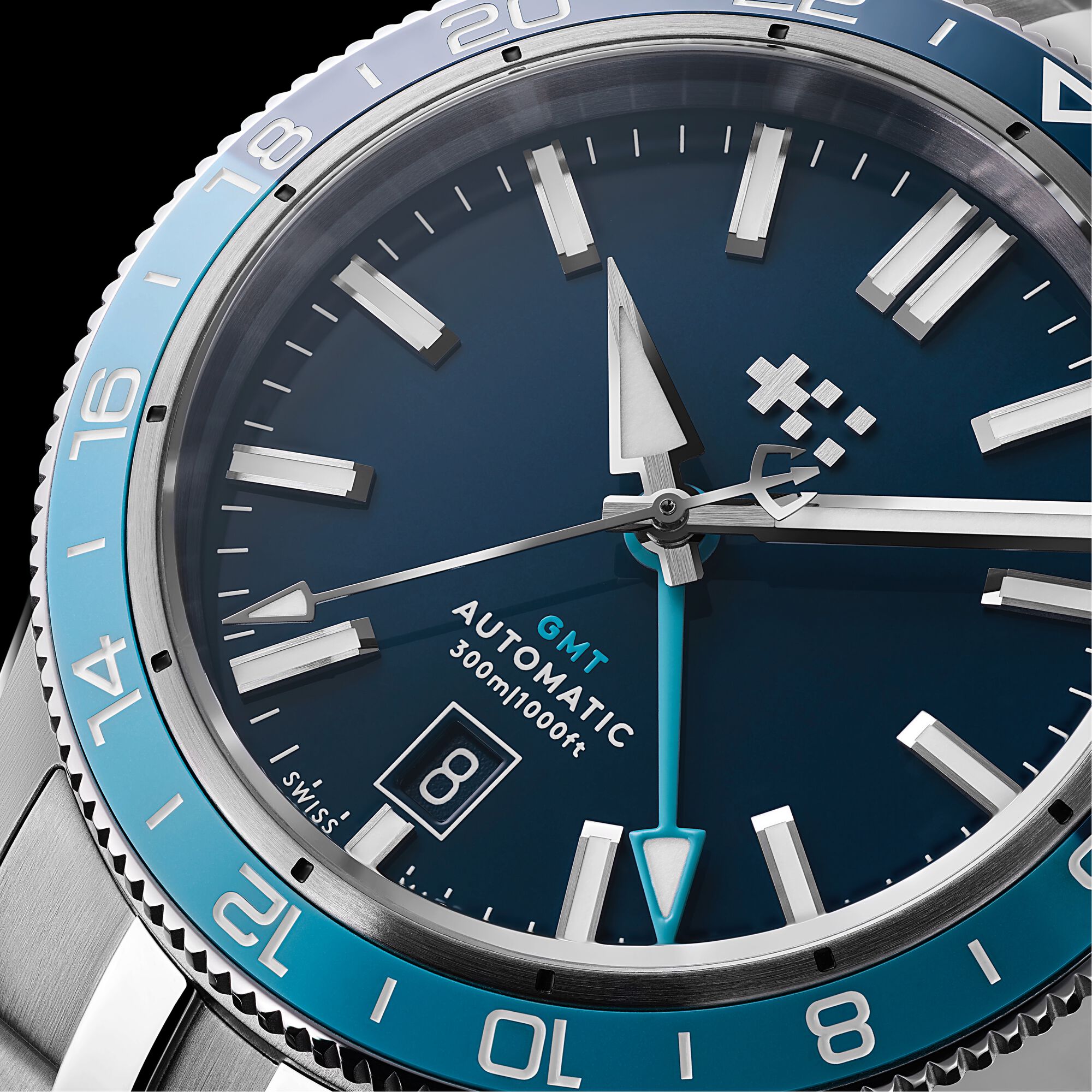 C60 Trident GMT 300  Blue|Blue/Light Blue Aquaflex Rubber
