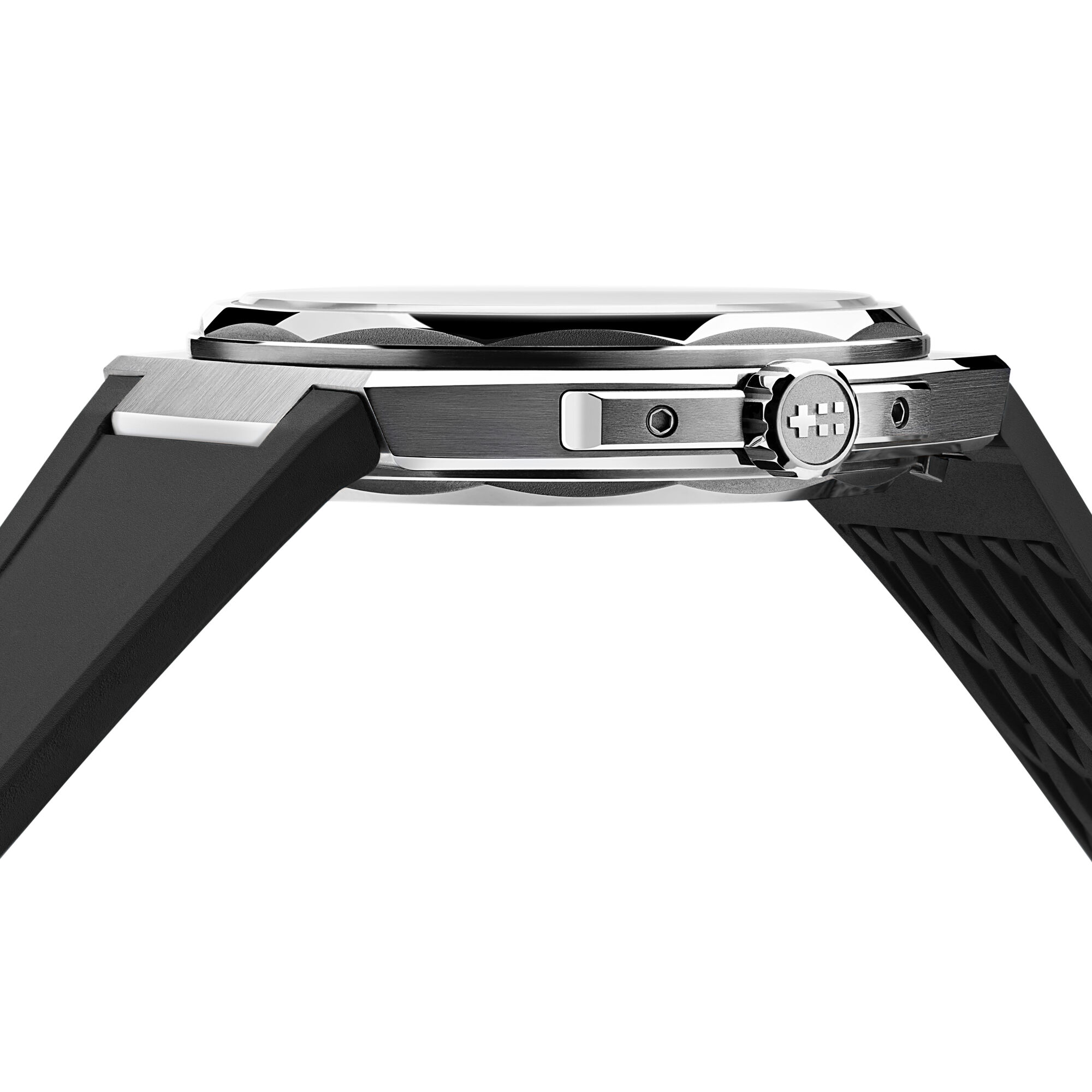 The Twelve Rubber Black rubber|Steel dress clasp 2 The Twelve Rubber Black rubber|Steel dress clasp