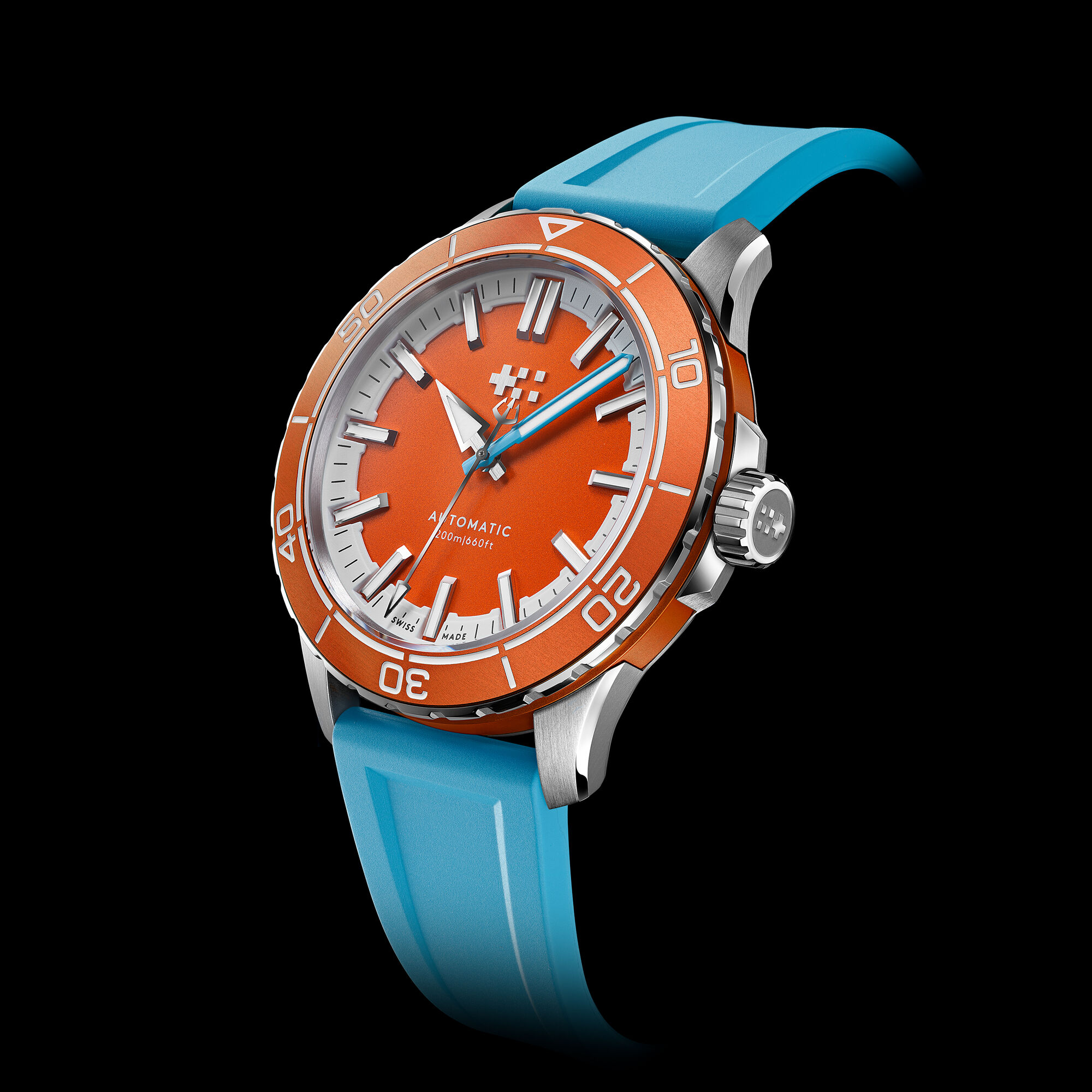 C60 Trident Reef  44mm|Tuba Orange|Orange Aquaflex Rubber