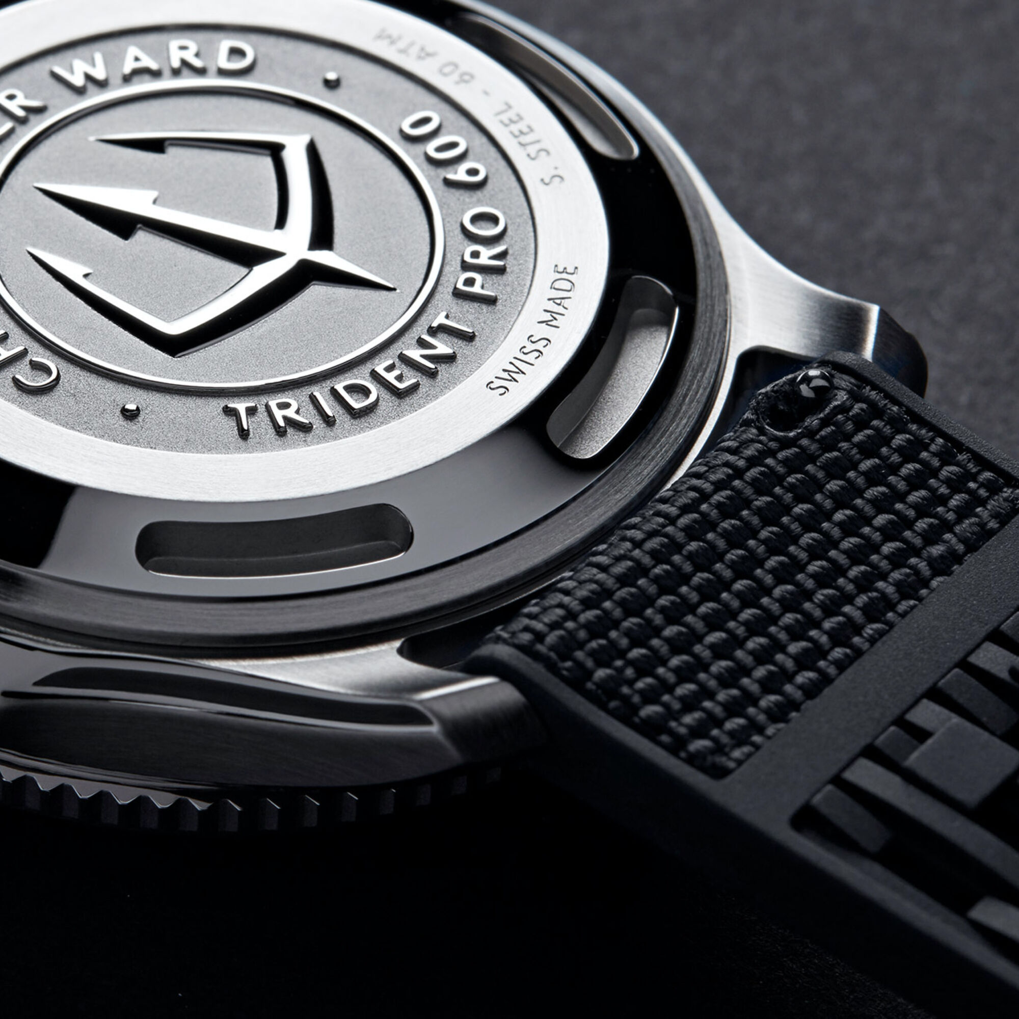 Hybrid Rubber  20mm|Black hybrid rubber|Steel dress clasp