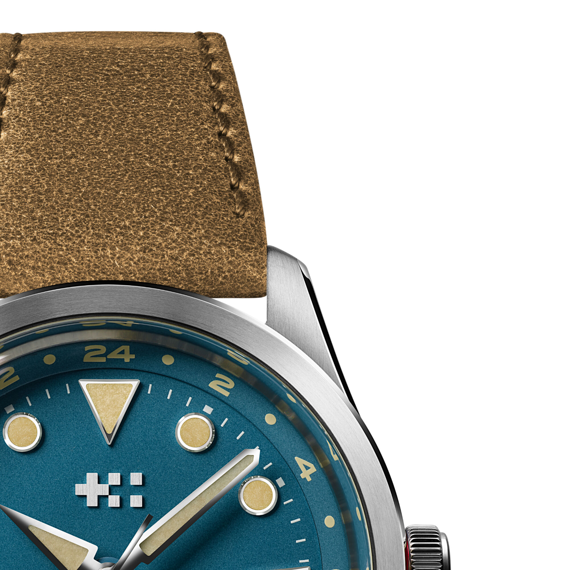 Orlando Leather  Camel Orlando Leather|Steel dress clasp