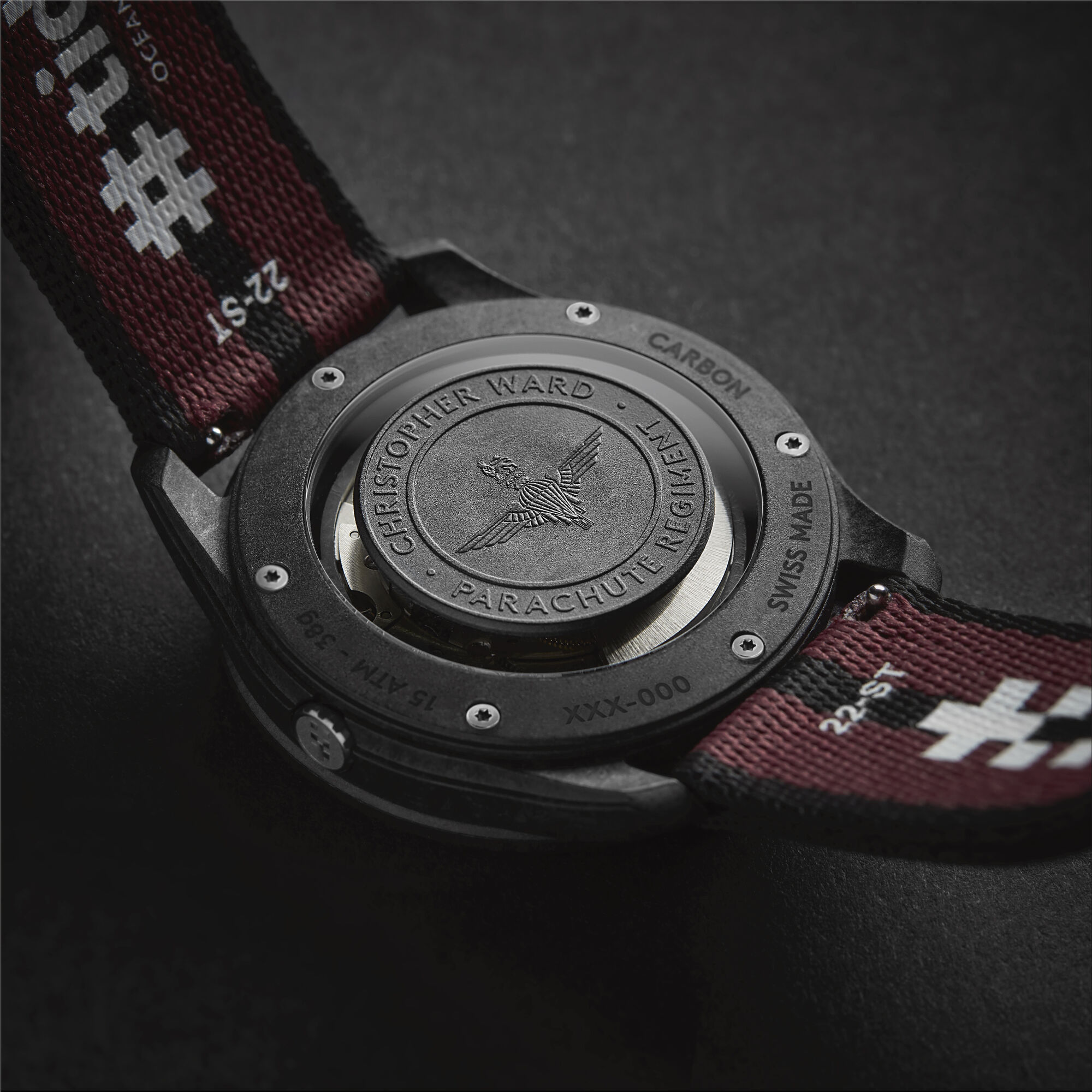 #tide ocean material&reg;  Maroon white #tide ocean material®|Carbon dress clasp